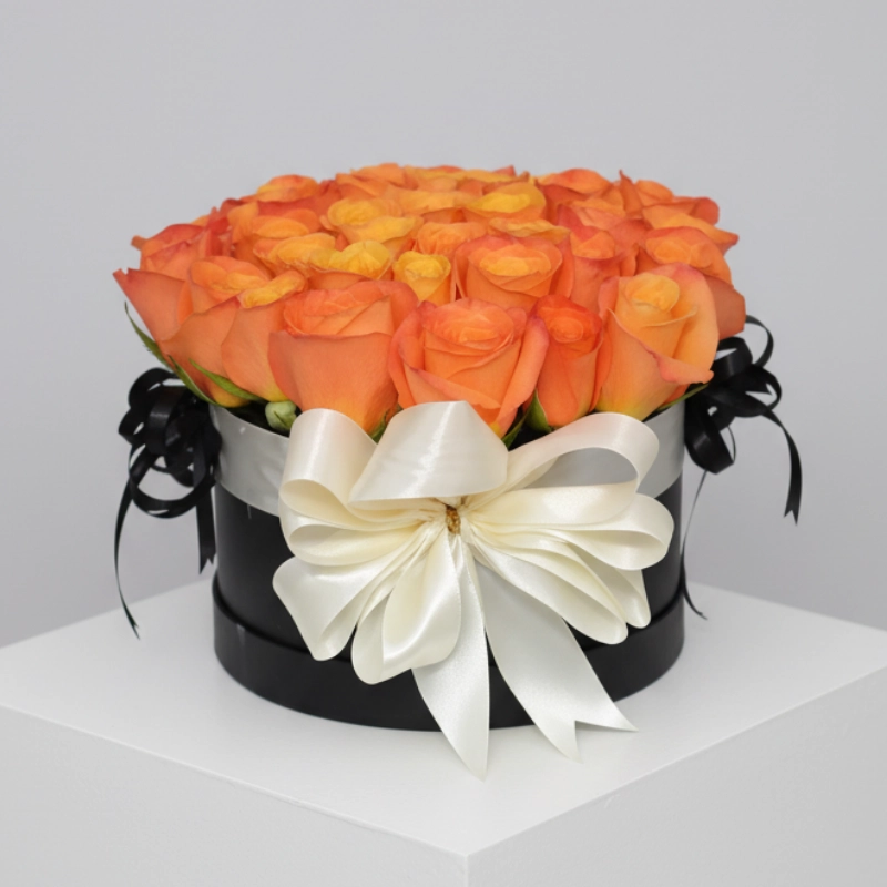 Orange Roses In The Box